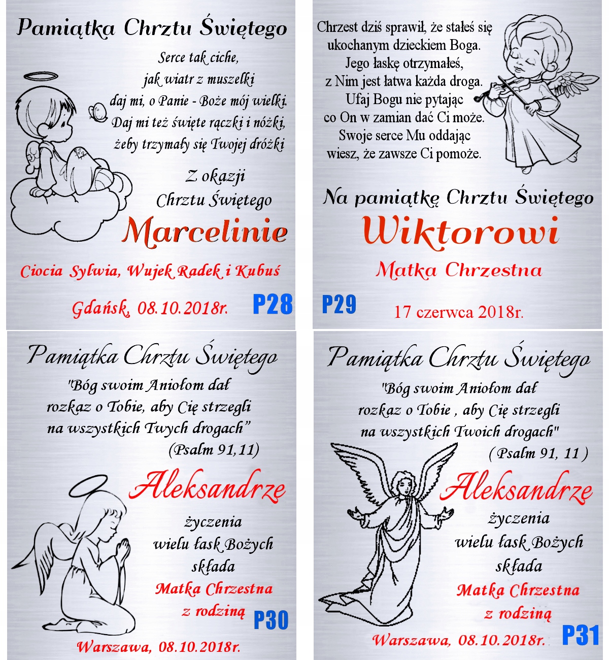 Łańcuszek SREBRO 925 Medalik Chrzest Komunia Bierzmowanie Grawer Okazja chrzest/komunia