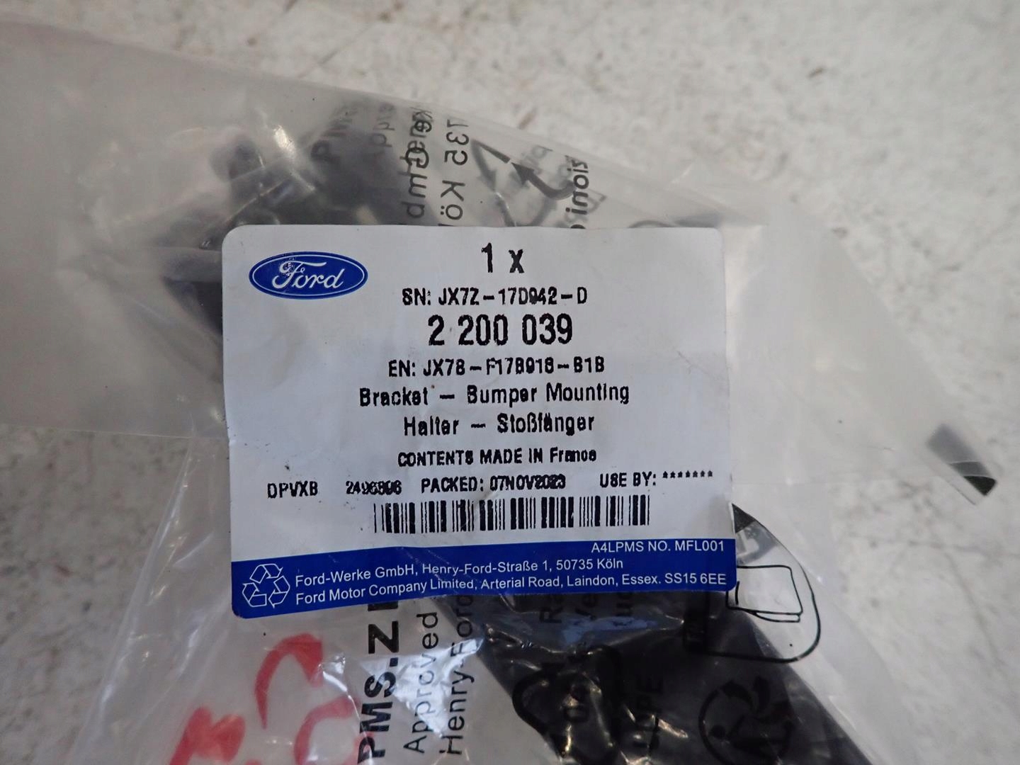 bumper bracket right rear part FORD FOCUS MK4 2018- JX7B-F17B918-B