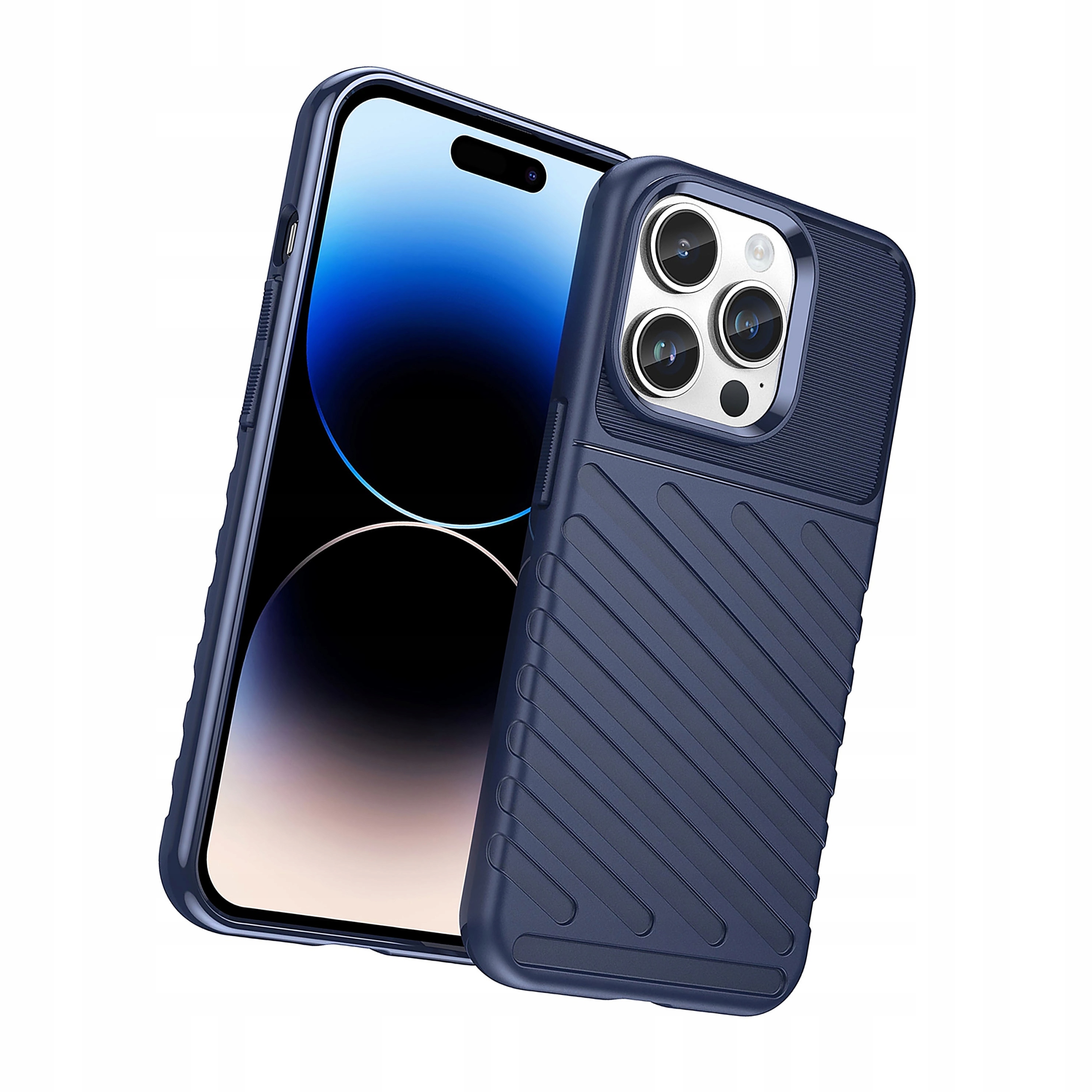 Thunder Case etui iPhone 14 Pro pancerny pokrowiec niebieski