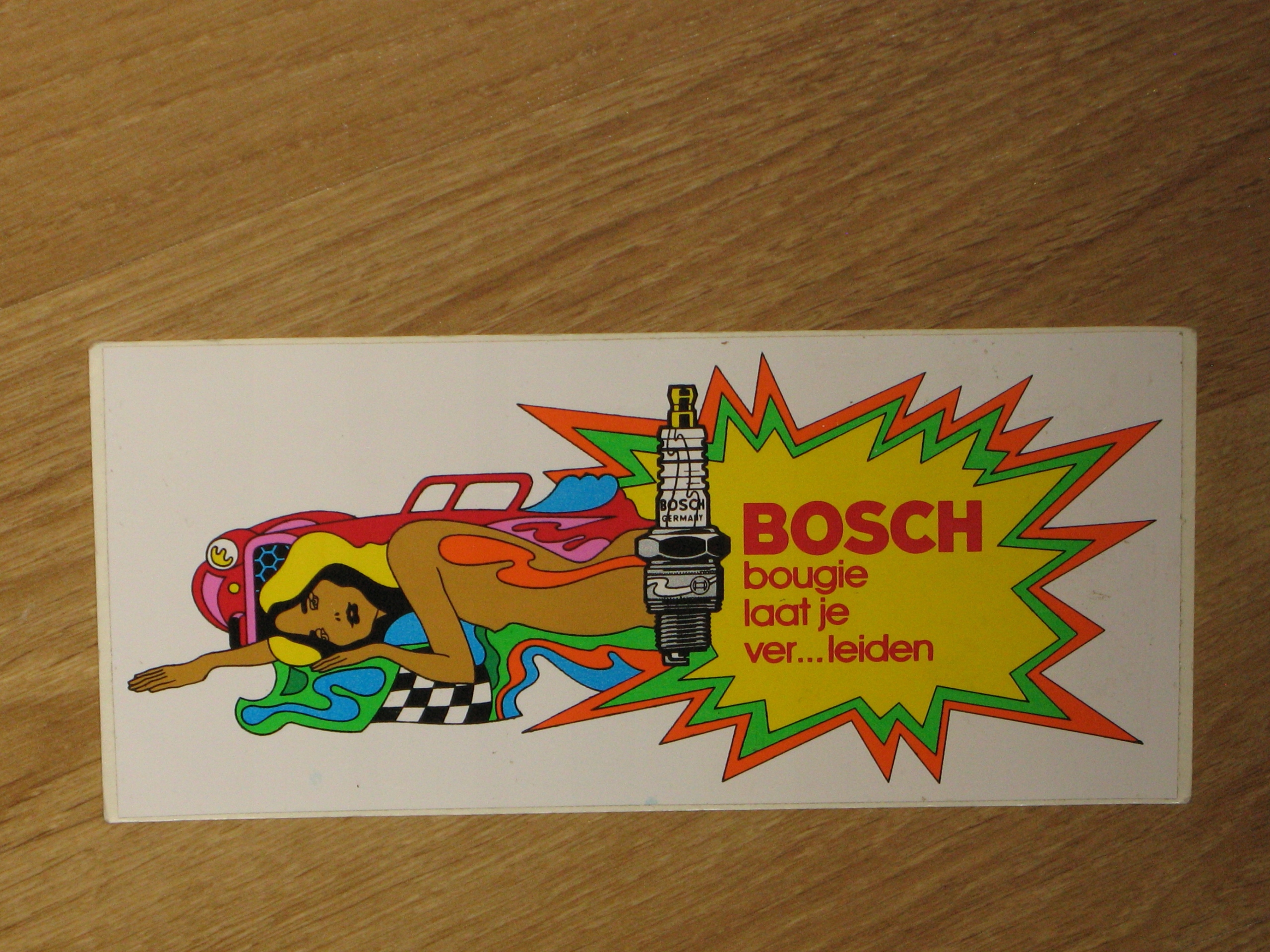 BOSCH świeca naklejka z PRL