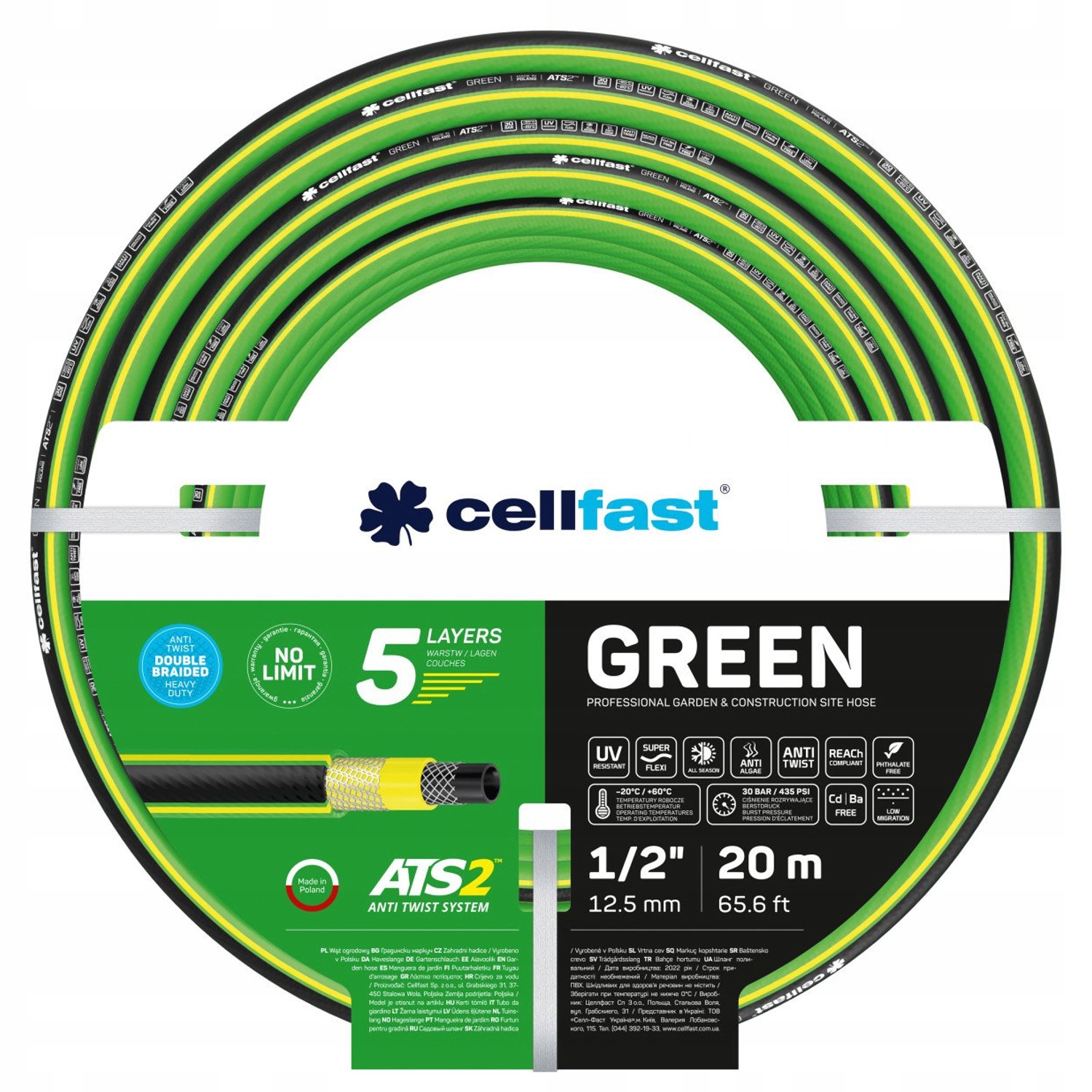 

Wąż ogrodowy Green ATS2 15-102 1/2" 20m 5 warstw