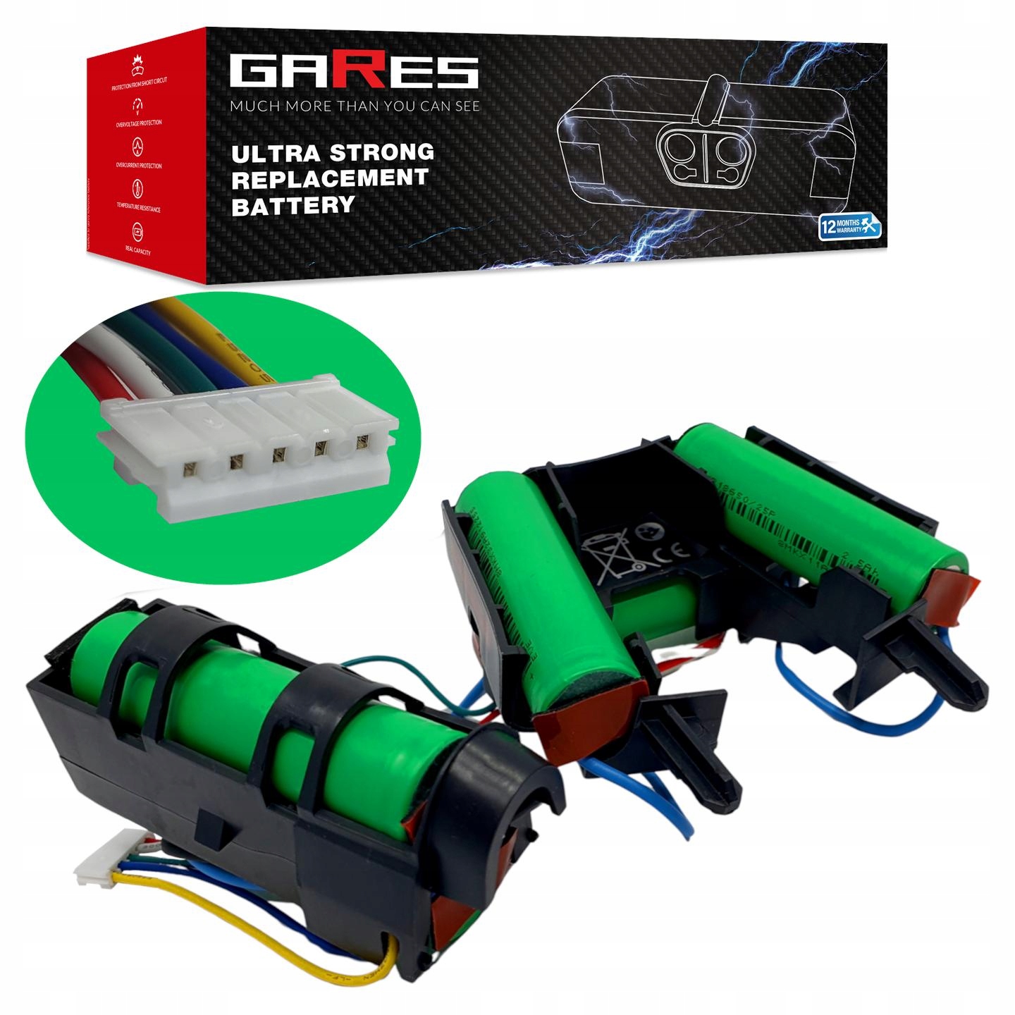 Akumulátor Gares pro Electrolux ERGO12 ZB3213 ERGO11 EER7ANIMAL 18V 2,5Ah