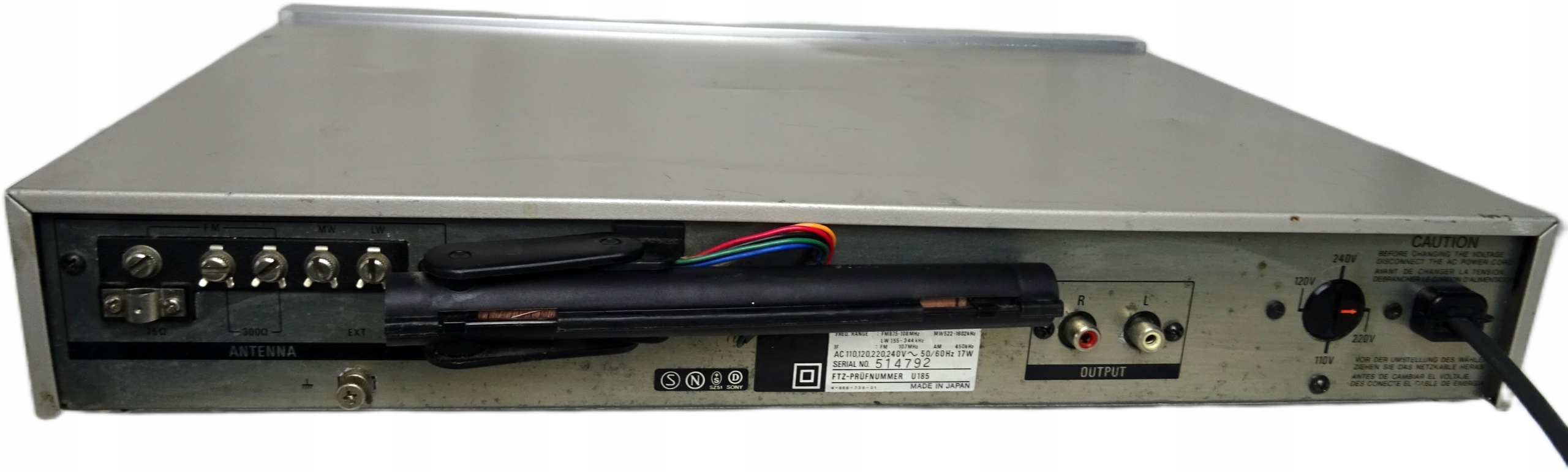 Tuner FM Stereo FM-AM SONY ST-J55L FM, MW, LW Vintage Japan Rodzaj cyfrowy