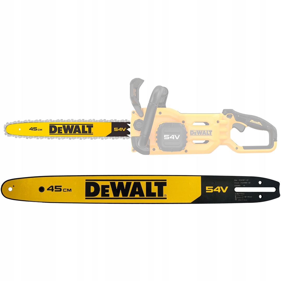 Vodící lišta 45 cm 3/8'' 1,3 mm pro pilu DCMCS574 DeWALT