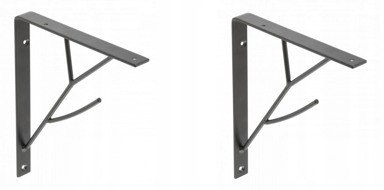 Podpórka półki TREE GTV czarny mat - 2szt. LOFT