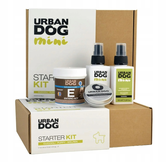 Sada pro štěňata šampon parfém balzám doplněk stravy Urban Dog Starter Kit