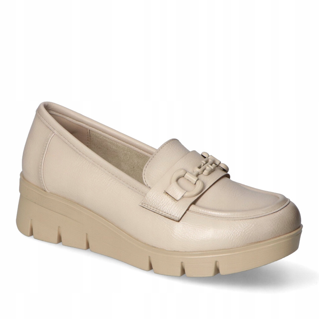 Dámské mokasíny Potocki Béžové kožené s ozdobou 40