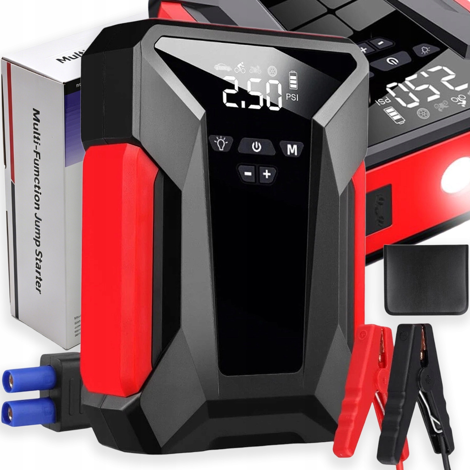 Štartovacie Zariadenie S Kompresorom Car Jump Starter Powerbank 10Ah 1600A