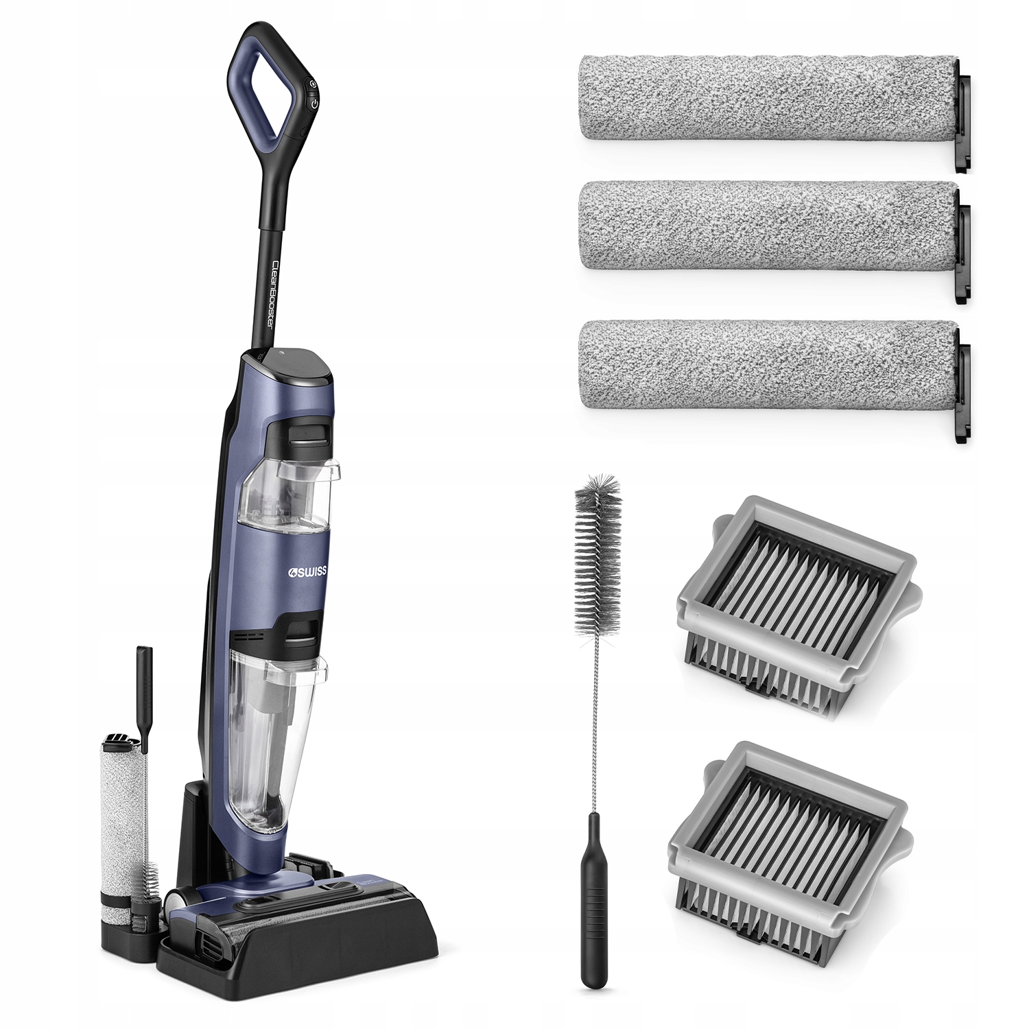 Odkurzacz Bezprzewodowy 4Swiss VC024 Filtr Hepa Pionowy Mopujący Myjący