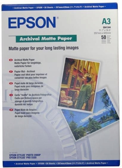 Fotopapír Epson Archival Matte Paper, Din A3,
