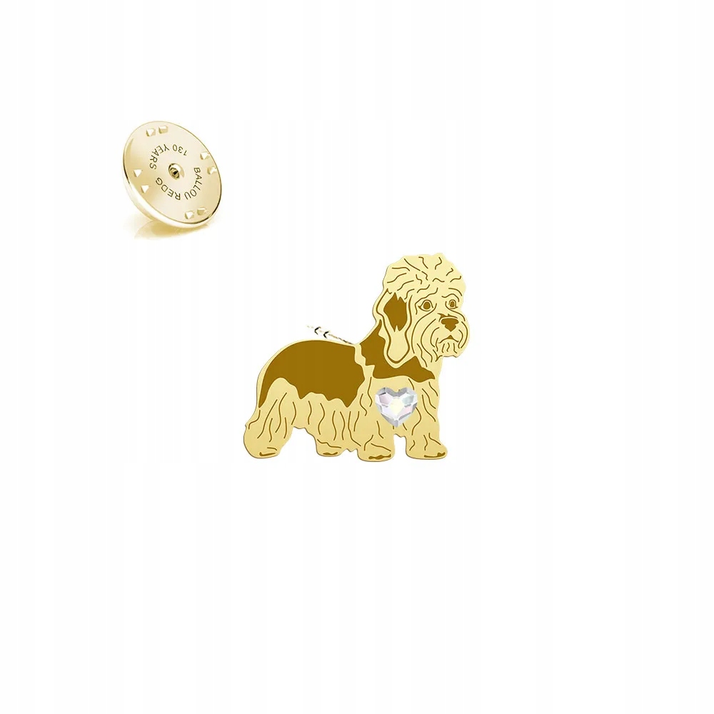 Odznak se psem Dandie Dinmont Terrier 925 Šperky Dedikace Bonus