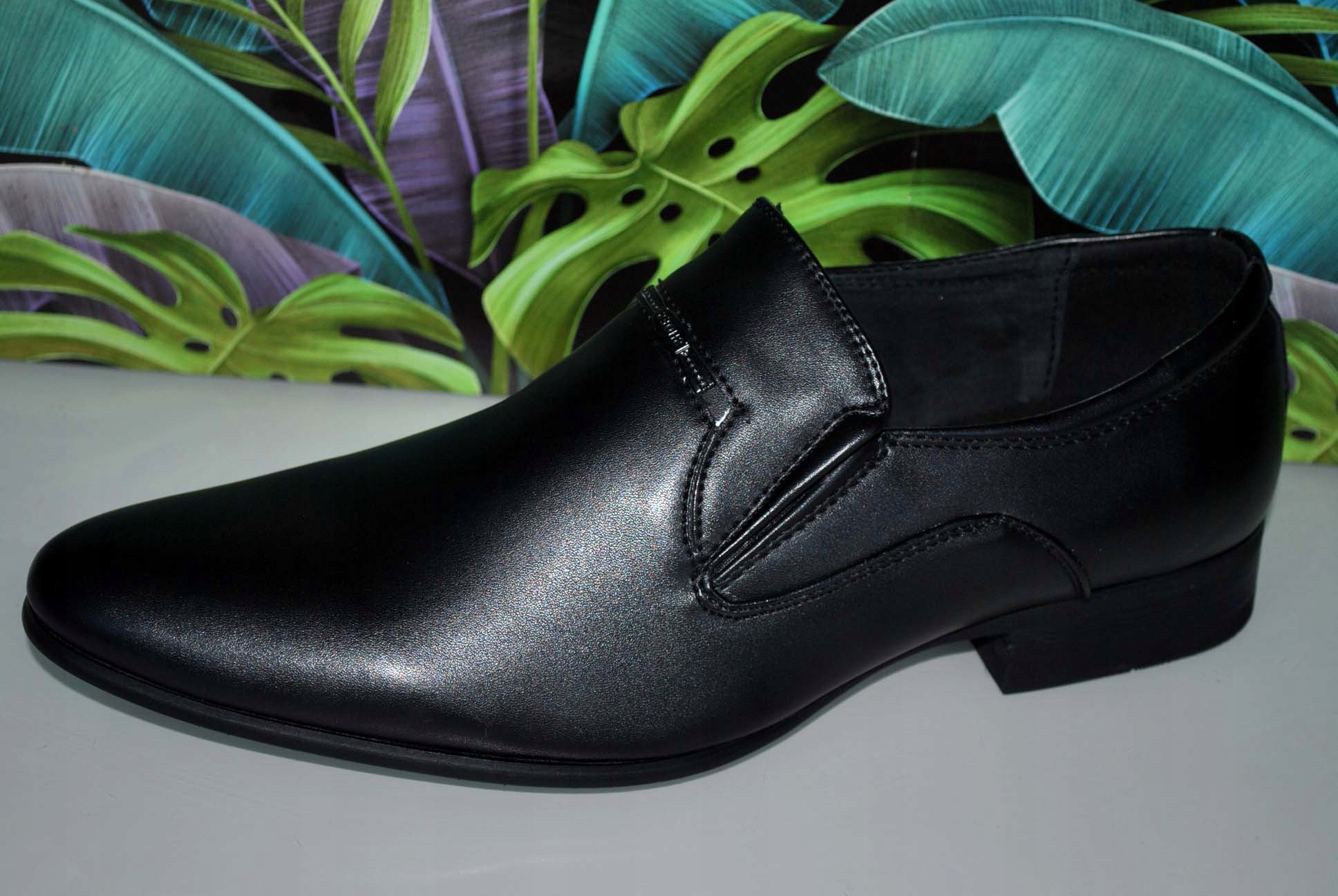 PÓŁBUTY WIZYTOWE MĘSKIE ORGINAL ELEGANT BUTY KOWBOJKA STYL CASUAL PANTOFLE Materiał zewnętrzny inny