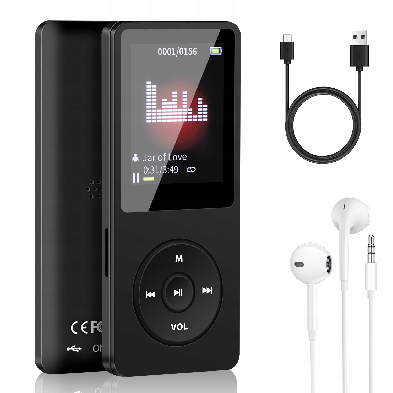 Odtwarzacz Muzyki MP3 MP4 Bluetooth 4.2 16GB Słuchawki