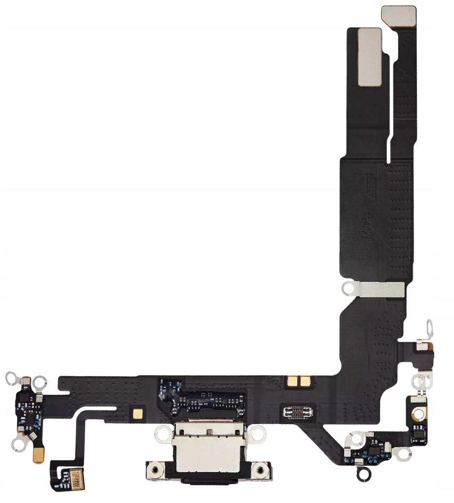 Hq Usb nabíjecí konektor mikrofon pro Apple iPhone 16, černý