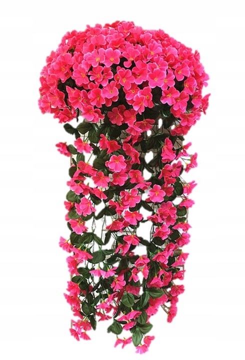 

2x Sztuczny Kwiat Balkon Pelargonia czerwony