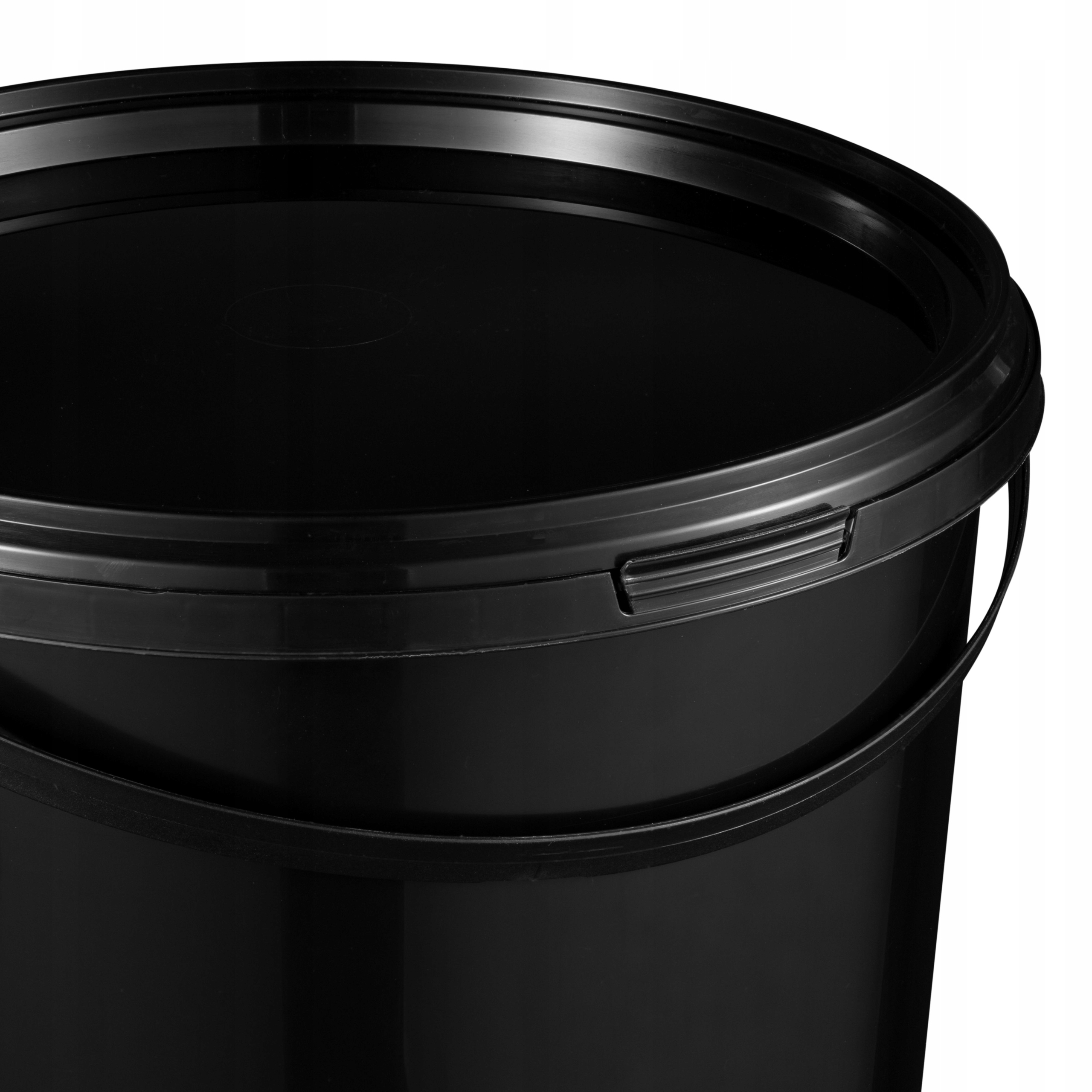 WIADRO CZARNE PLASTIKOWE Z POKRYWKĄ 10 L ATEST! Materiał plastikowe