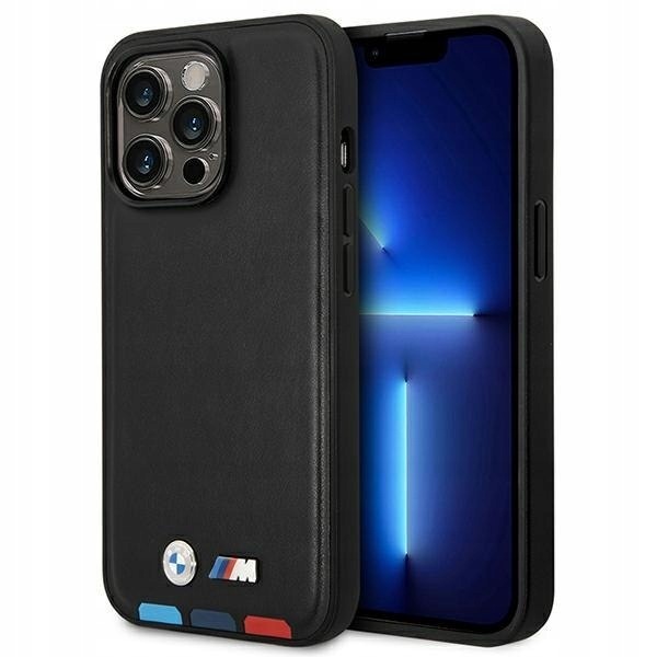 Pouzdro Bmw BMHMP14L22PTDK iPhone 14 Pro 6,1" černé/černé Leather Stamp