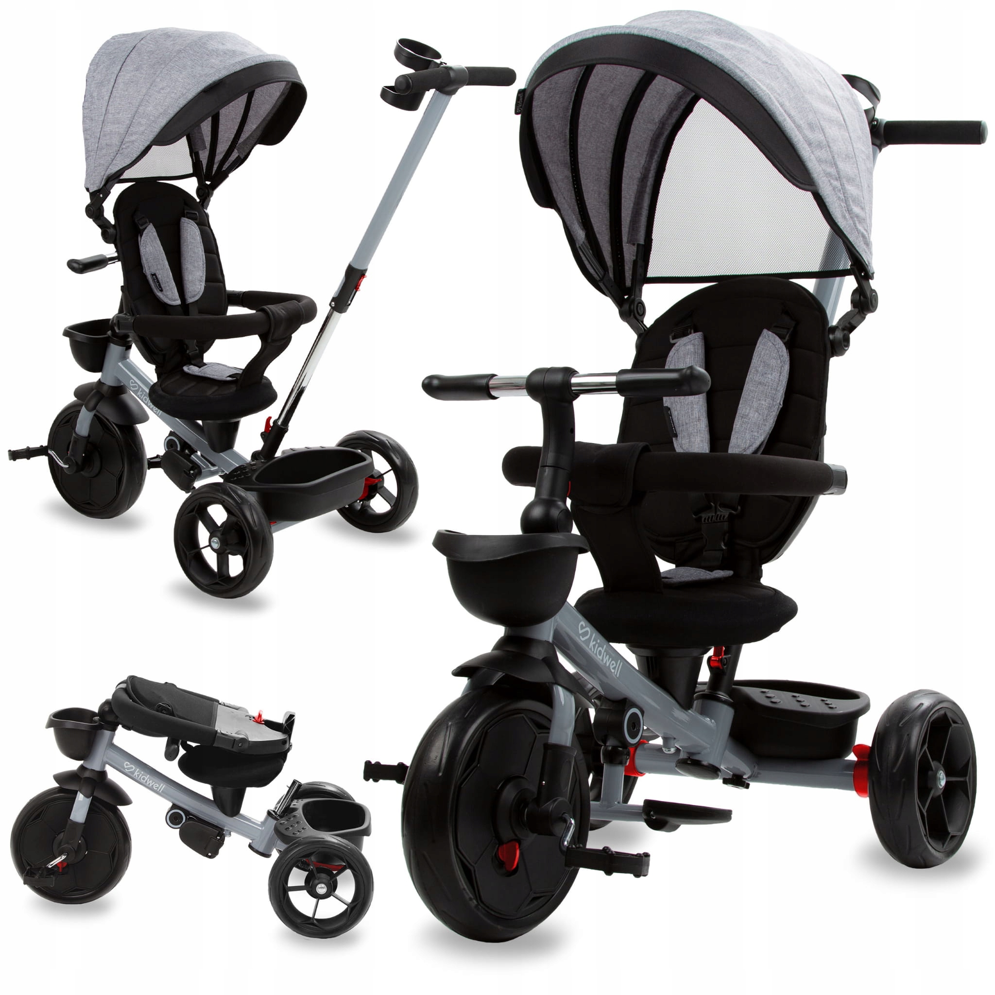 Rowerek trójkołowy AXEL Titanium Gray - Kidwell