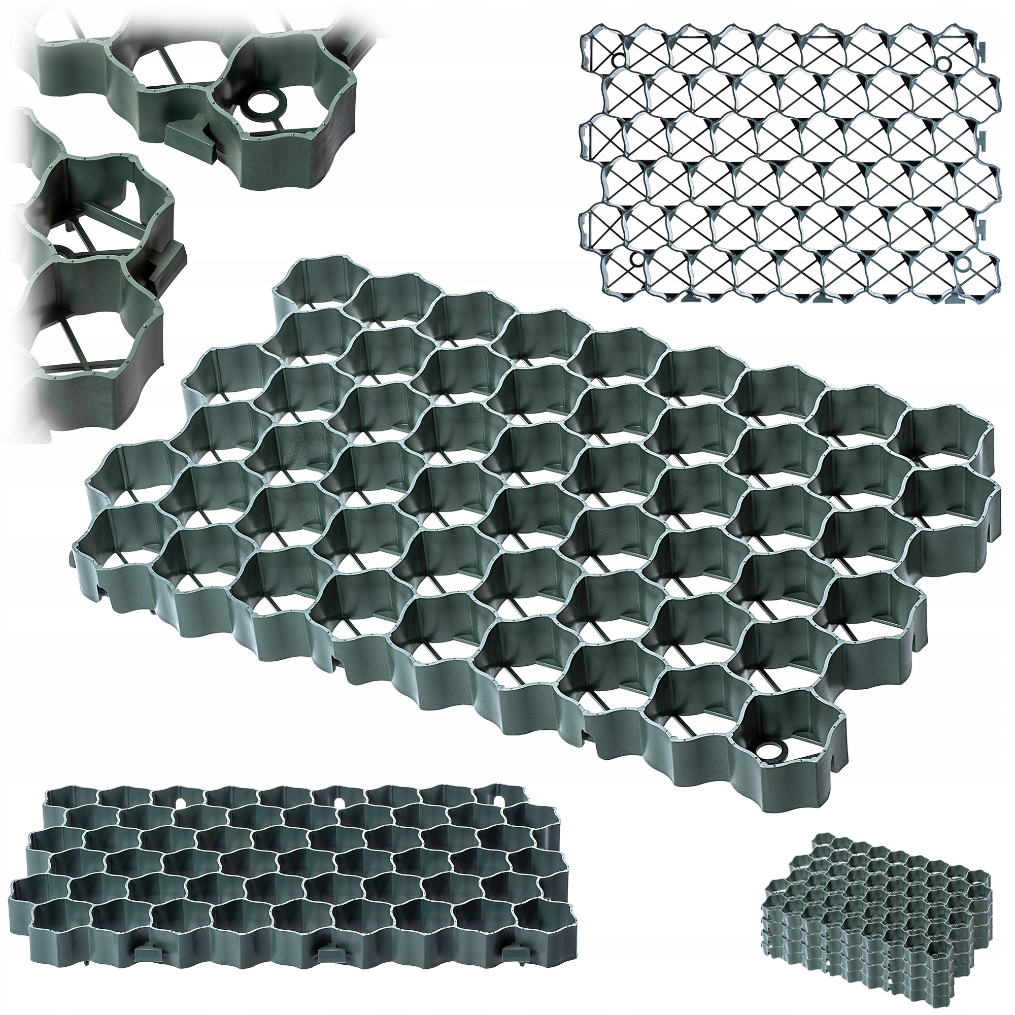 Zahradní Trávníková Mřížka Zelená 60x40 4ks 1m2