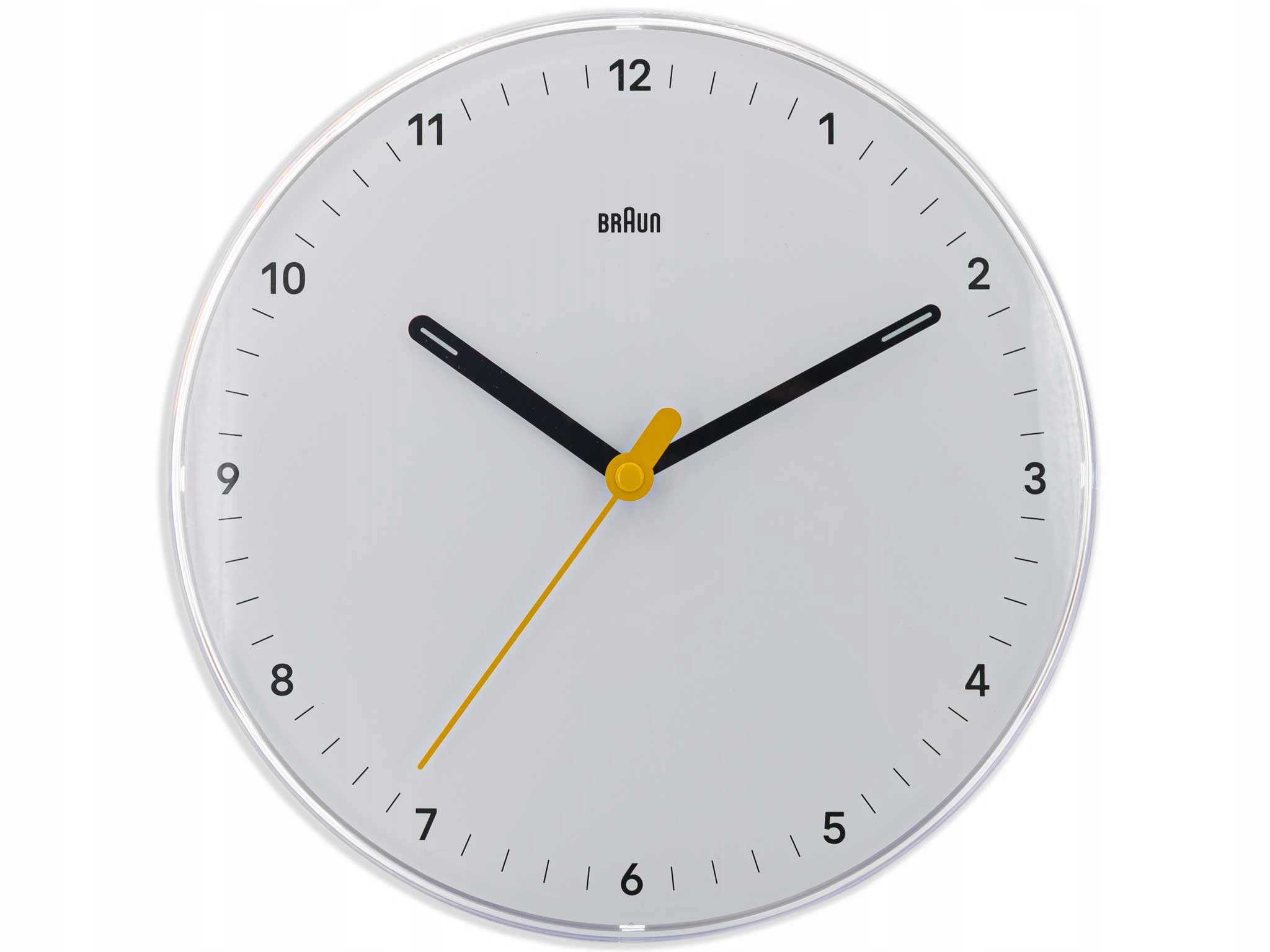 Biały Zegar Ścienny Braun BC26W Cichy Mechanizm Czytelny Neobrite