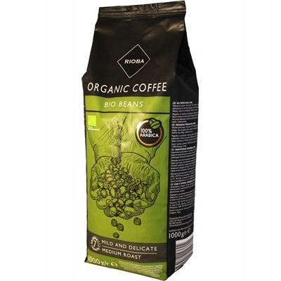 Kawa ziarnista ekologiczna Rioba Organic Coffee Bio 1KG