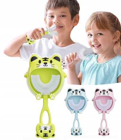 SZCZOTECZKA DO ZĘBÓW DLA DZIECI 360° STOPNI TYP U-KSZTAŁT DOKŁADNIE CZYŚCI