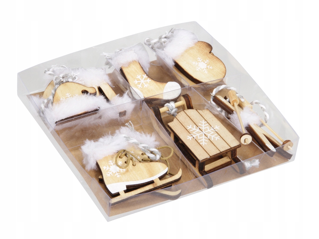 

Sanki narty łyżwy zawieszki na choinkę stroik 10sz