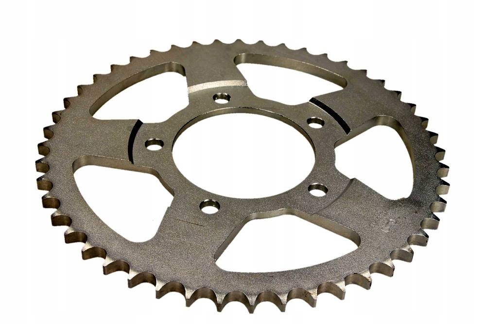 ZĘBATKA NAPĘDZANA TYŁ MOTO. STALOWA OCYNKOWANA SREBRNA