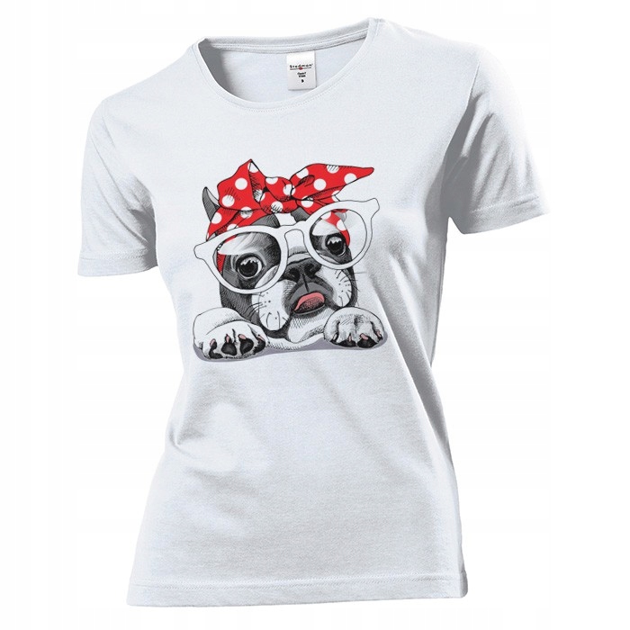 

Koszulka damska Bandana buldog w okularach L