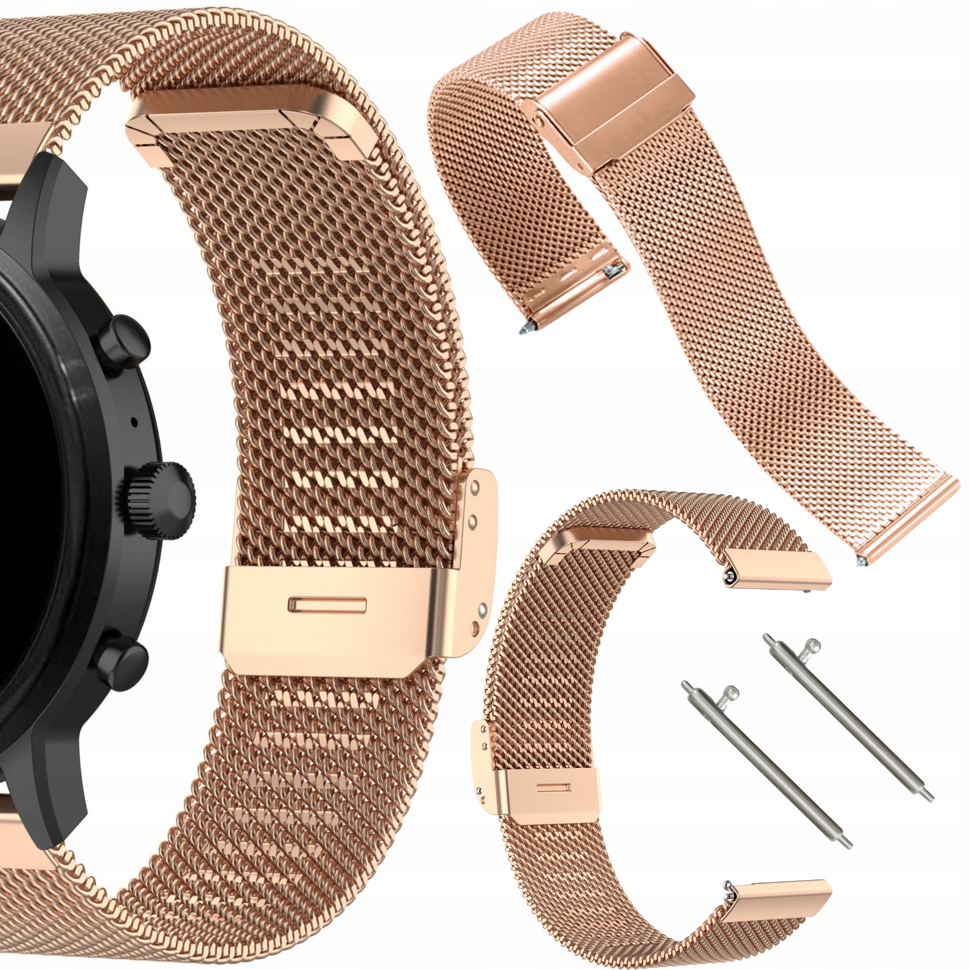 Pasek Bransoleta S-trend Milanese Mesh Klamra V2 Do Smartwatch Zegarka 20MM
