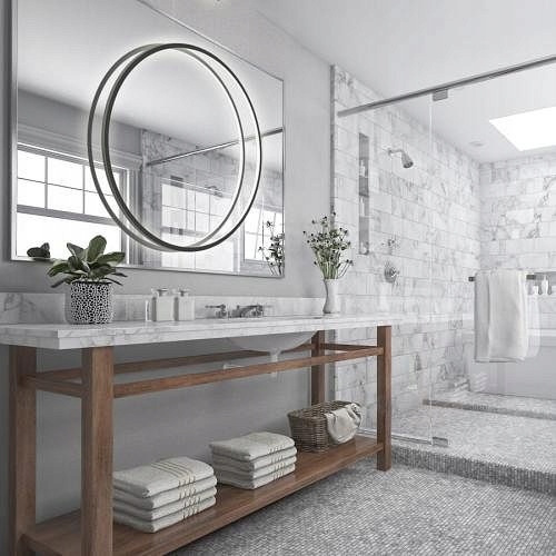 Kinkiet lampa ścienna MIRROR 60 czarna do łazienki Marka Light prestige