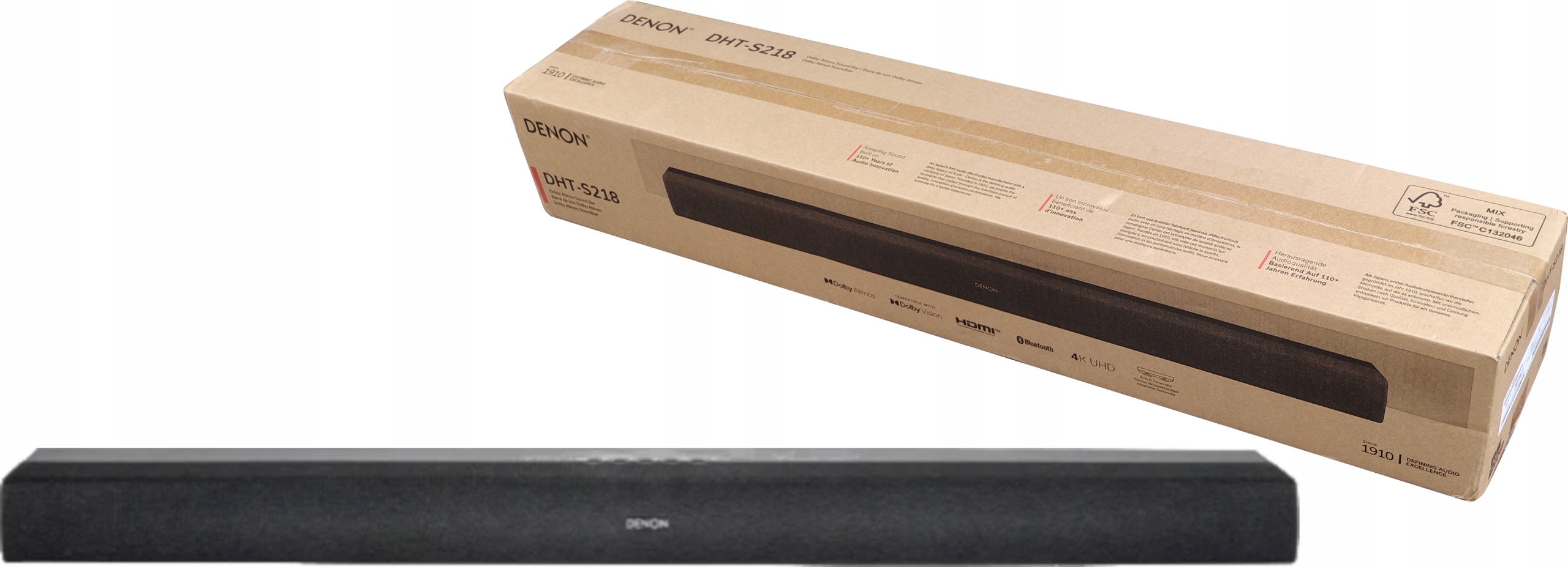 DENON　DHT-S218-K 　サウンドバー DENON DHT-S218 [デノン] 一体型サウンドバー : アバックYahoo