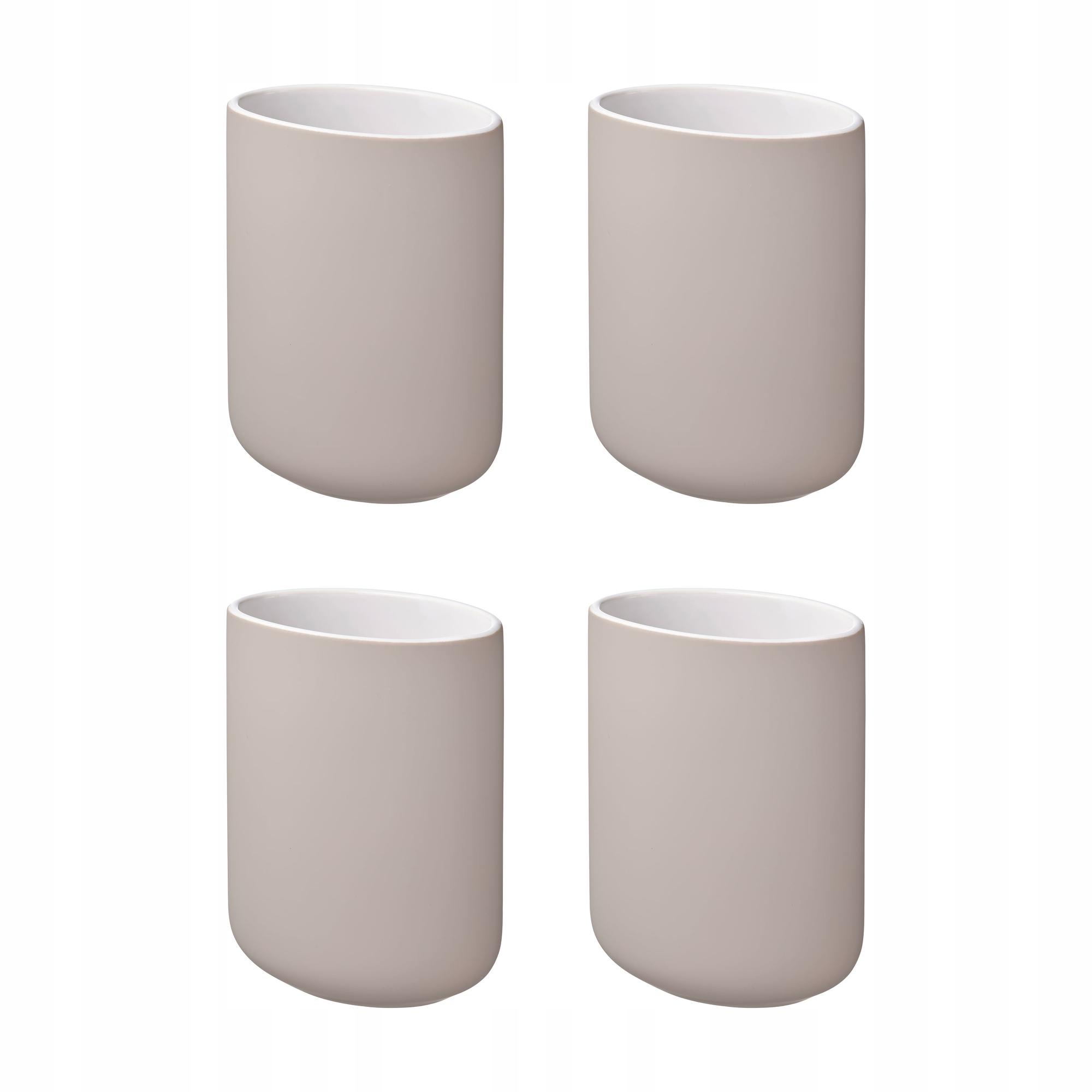 4 ks Kelímek na kartáčky Ekoln v béžové barvě, elegantní design
