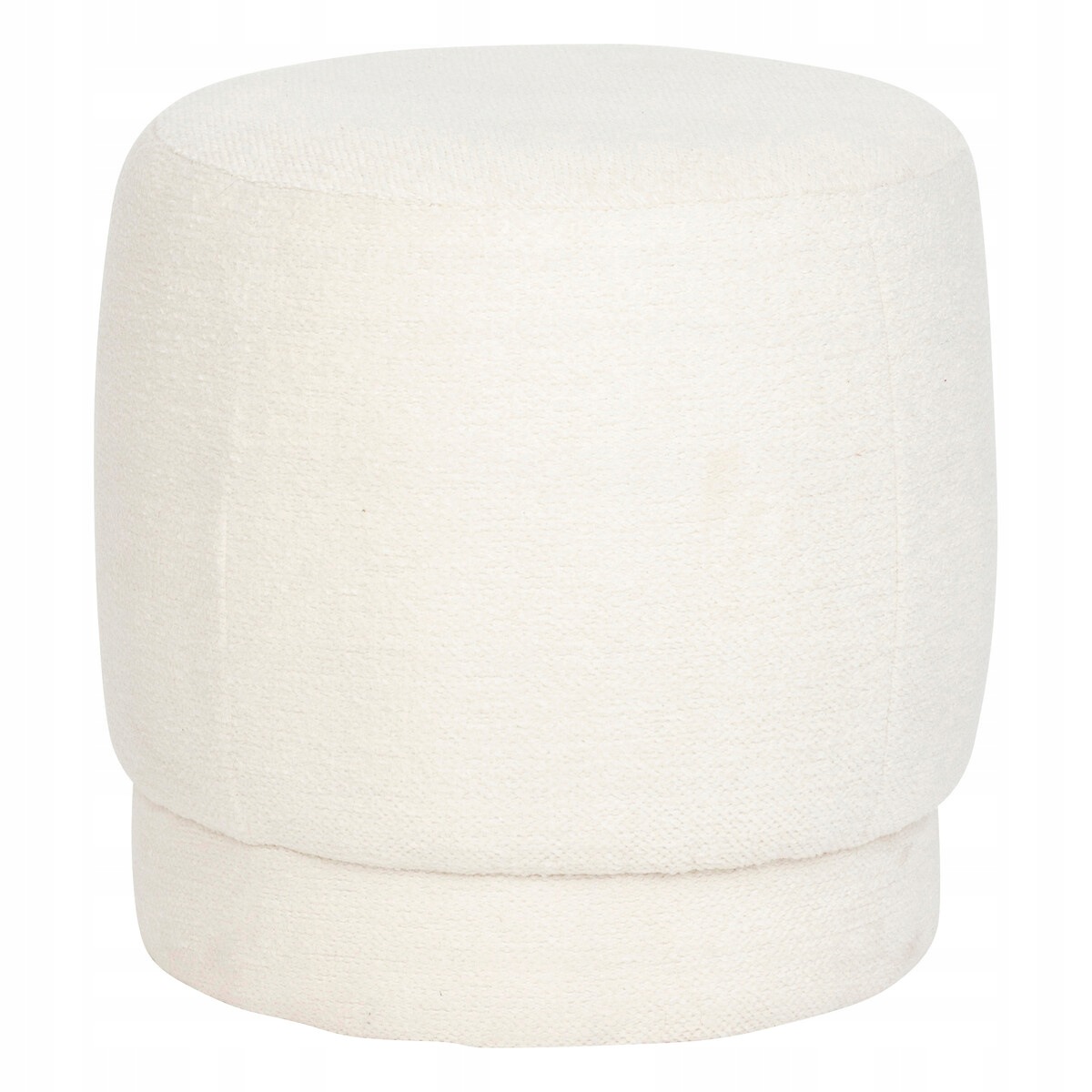 Čalouněný kulatý puf Amea bouclé, Ø 39 cm