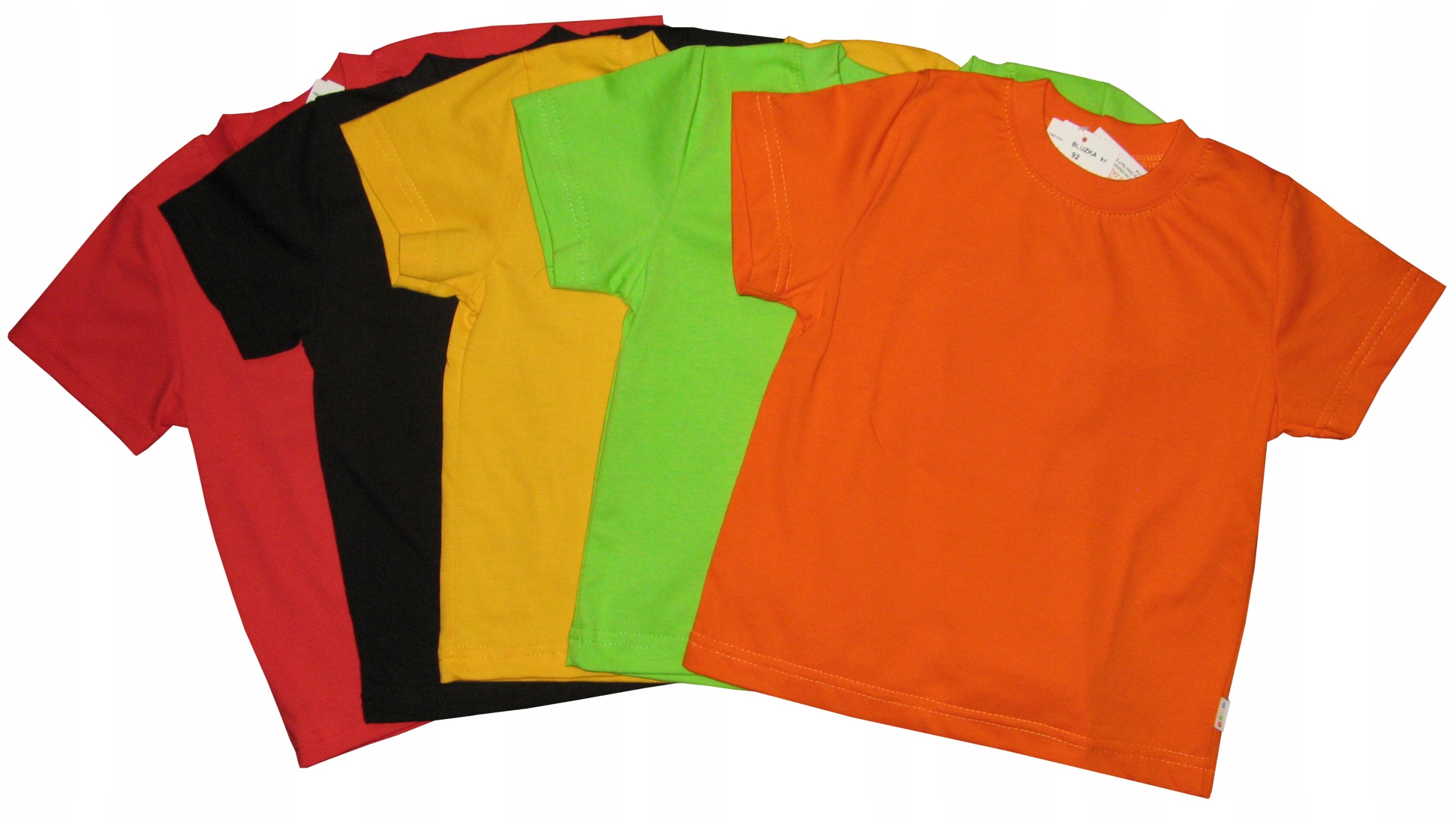 T-SHIRT 95% BAWEŁNA KOSZULKA, BLUZKA, POLSKI PRODUCENT r128 czarna Rozmiar 128