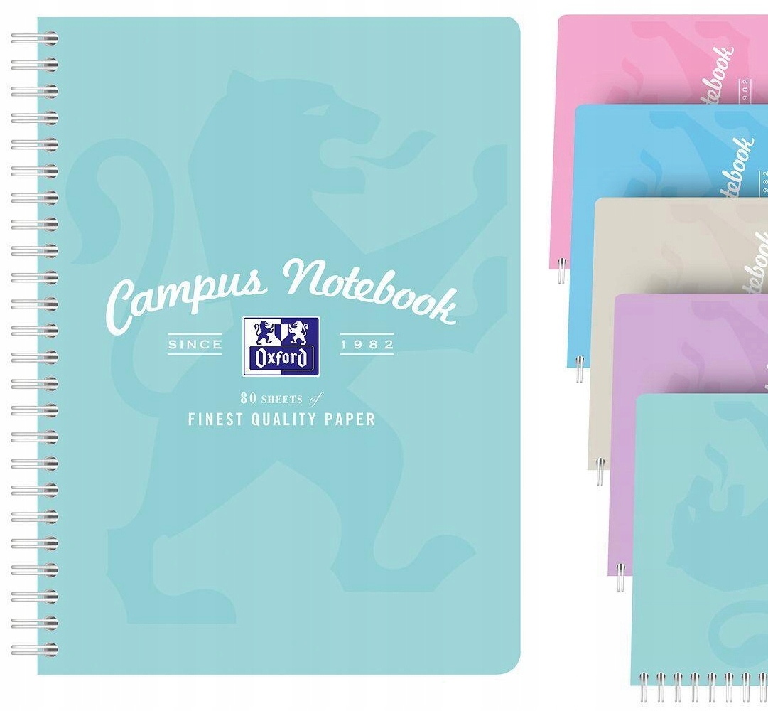 

Kołozeszyt B5+ 80k Oxford Campus Pastel mix kol.