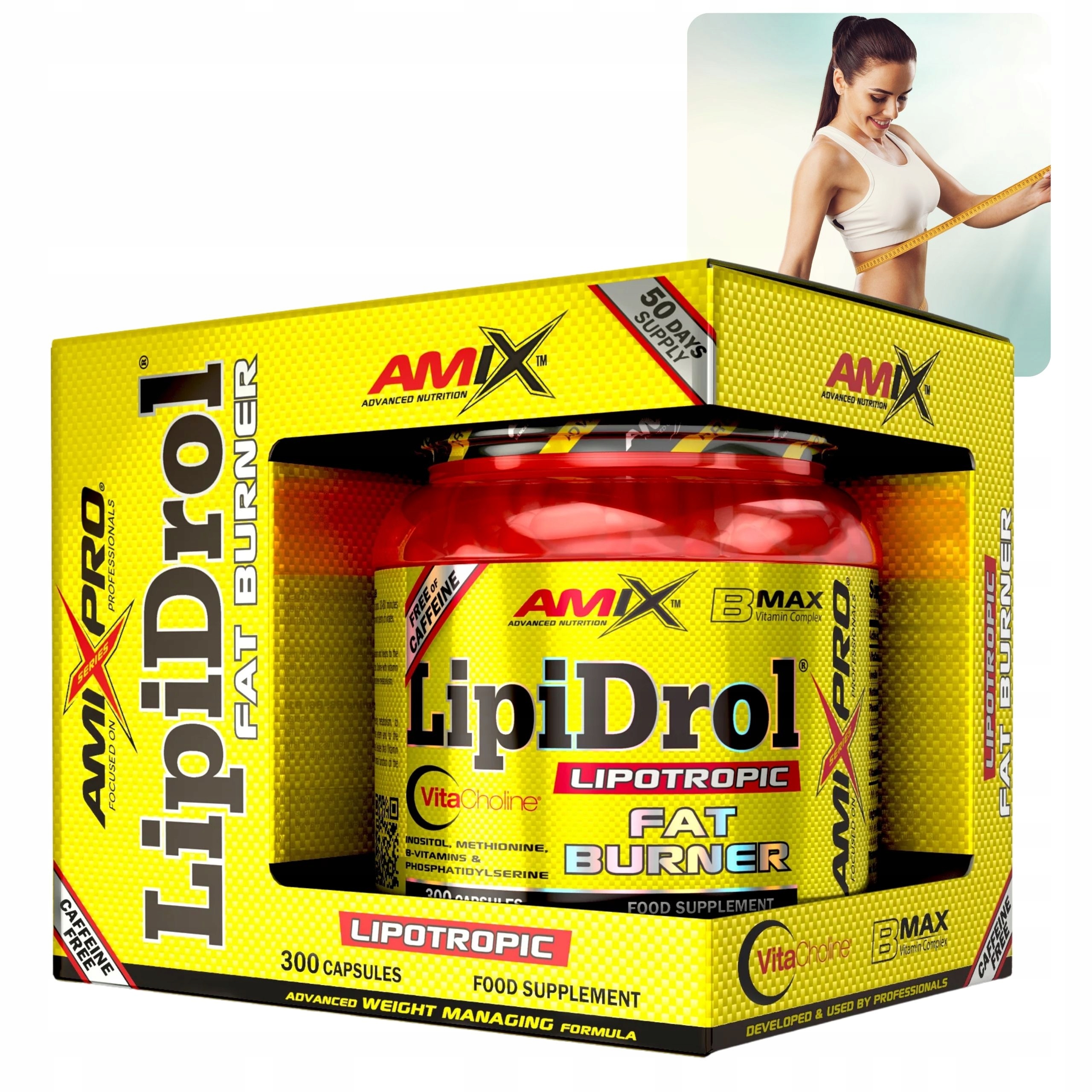 Amix LipiDrol Silný spalovač tuků bez kofeinu v kapslích 300ks
