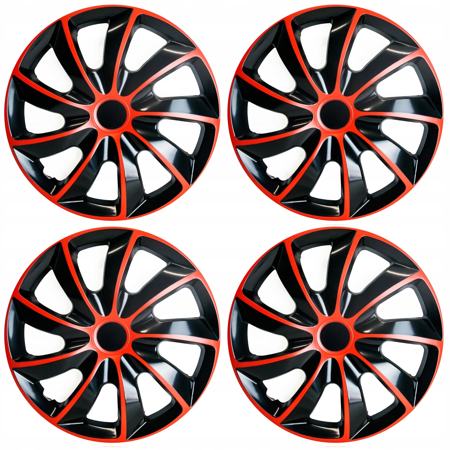 

Komplet kołpaków 15 cali Nrm Quad Bicolor czerwone