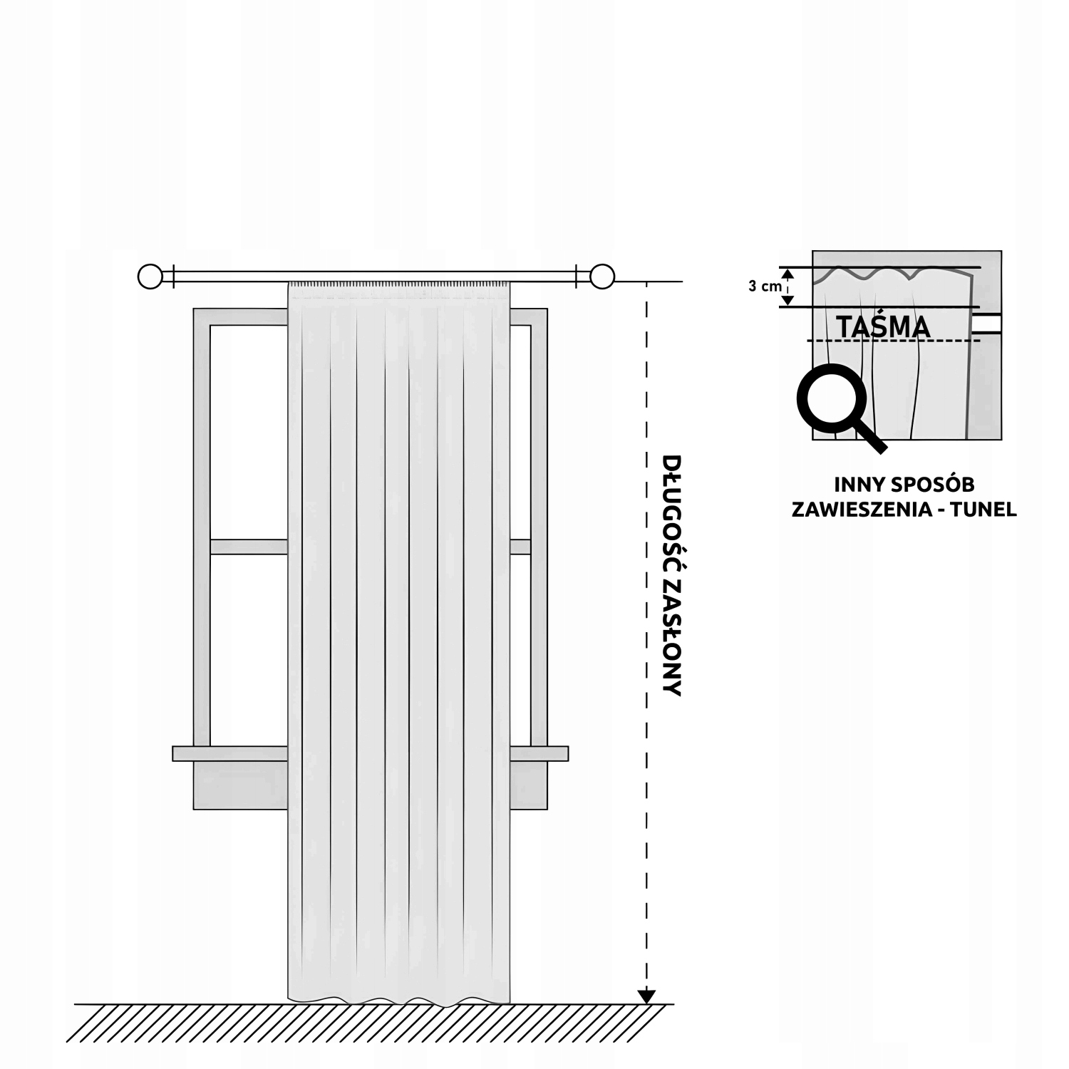 ZASŁONY ROSALLY 140x230 RÓŻE TAŚMA Szerokość produktu 140 cm