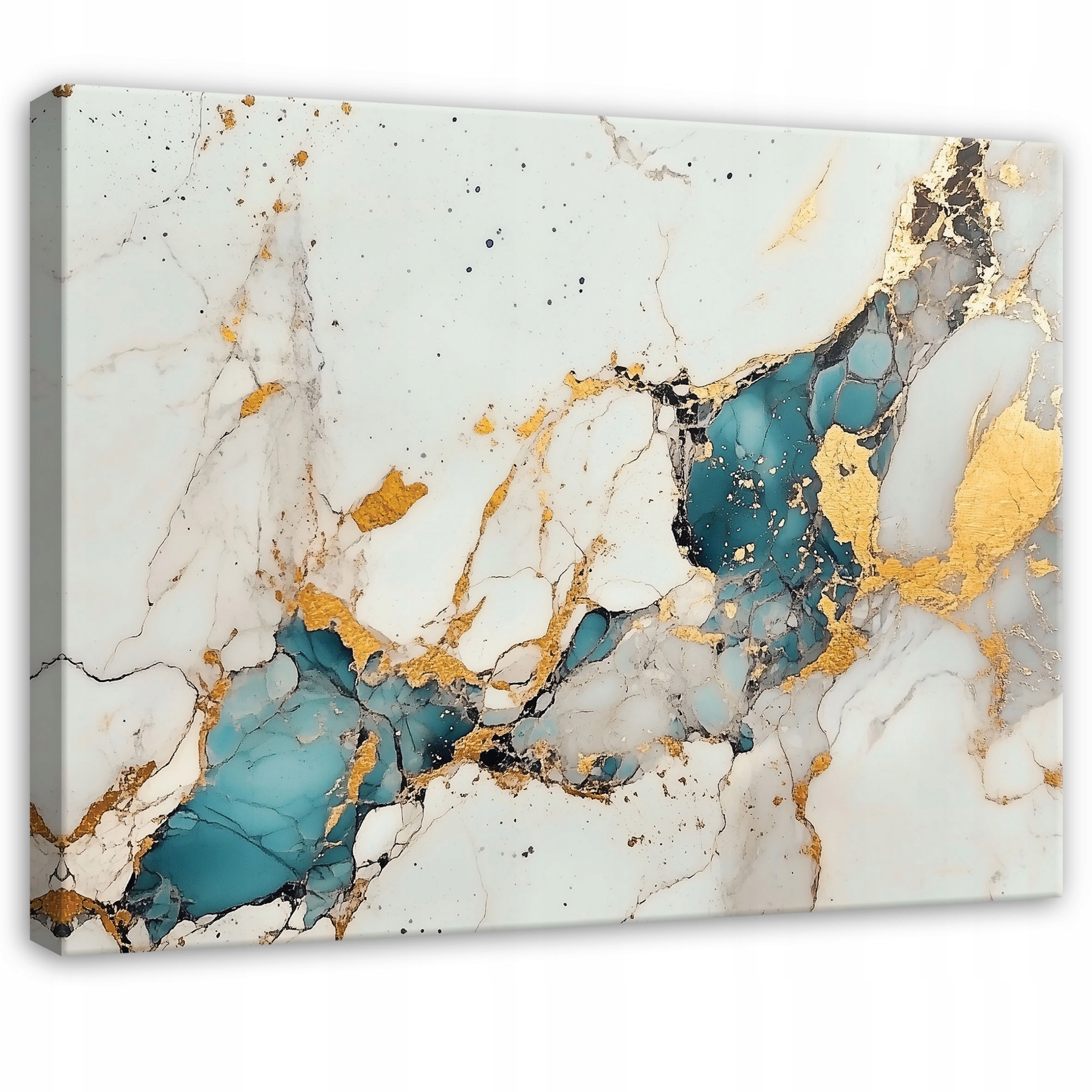 Obraz Abstrakce Mramor Šedý Zlato Do Ložnice Obývacího Pokoje Na Plátně 100x70