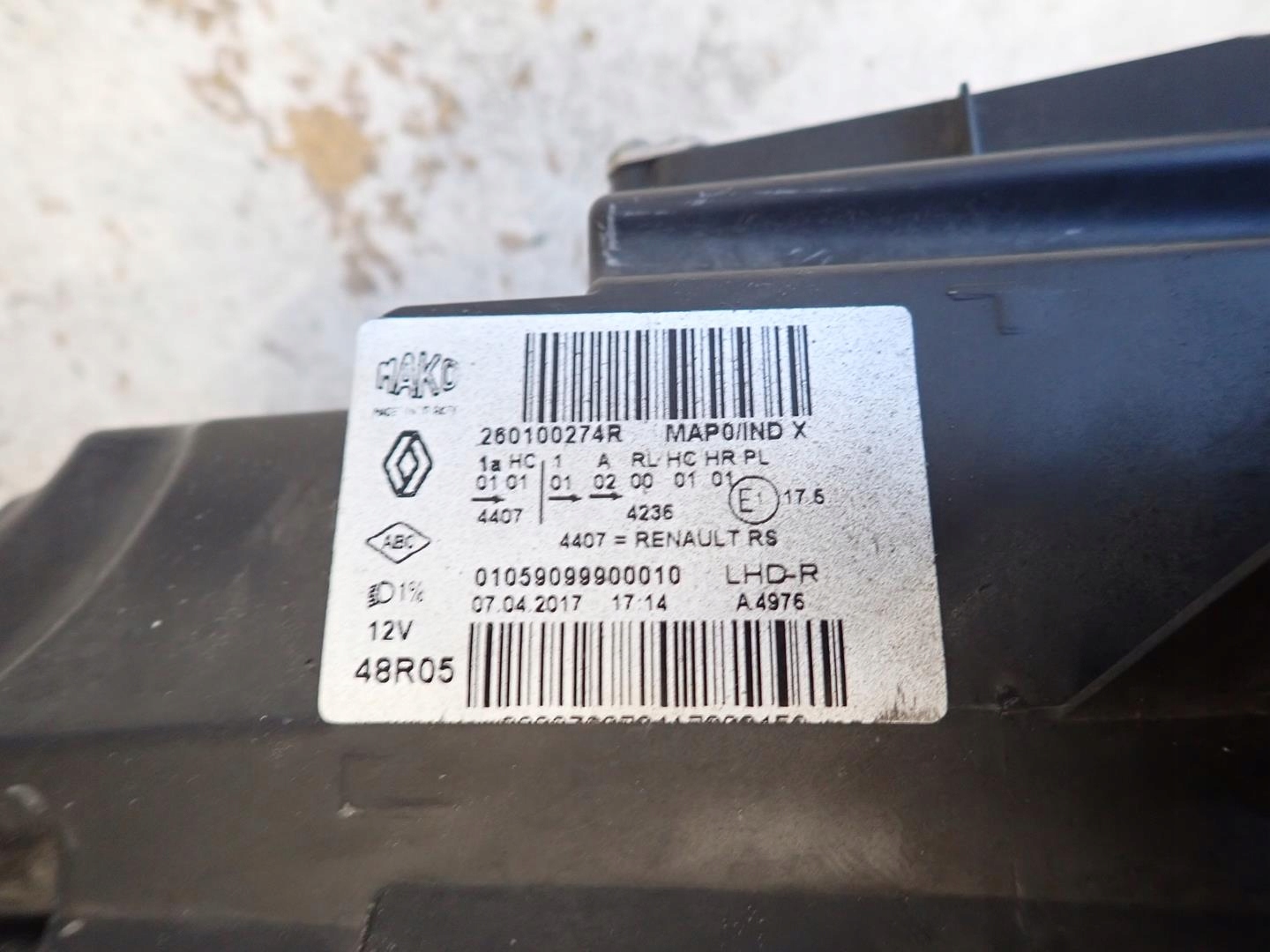 light front front right RENAULT CLIO IV LIFT 2016- FULL LED 260100274