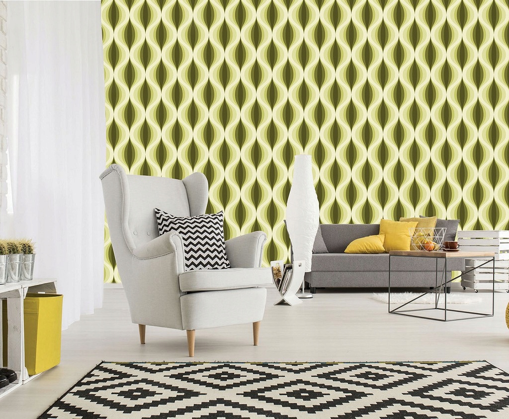 Fototapeta Zelené Abstraktní Listy Vlny Gradient 460x300 vinylová lepidlo