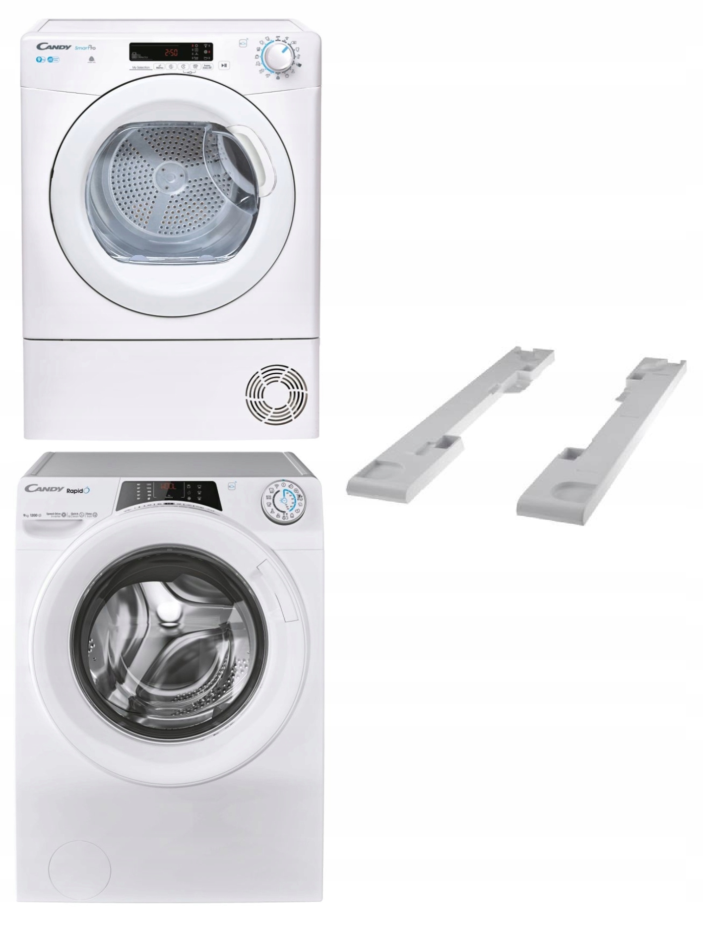 Zestaw Agd Candy 9kg Pralka Suszarka Łącznik