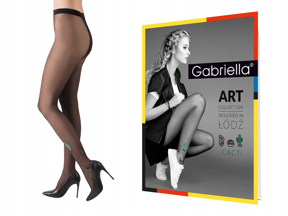 

Rajstopy Cacti wzór nad kostką Nero rozmiar 2