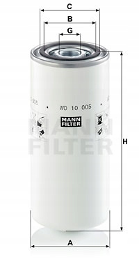 10 005 - МАСЛЯНИЙ ФІЛЬТР MANN-FILTER WD10005 NEW HOLLAND TCE