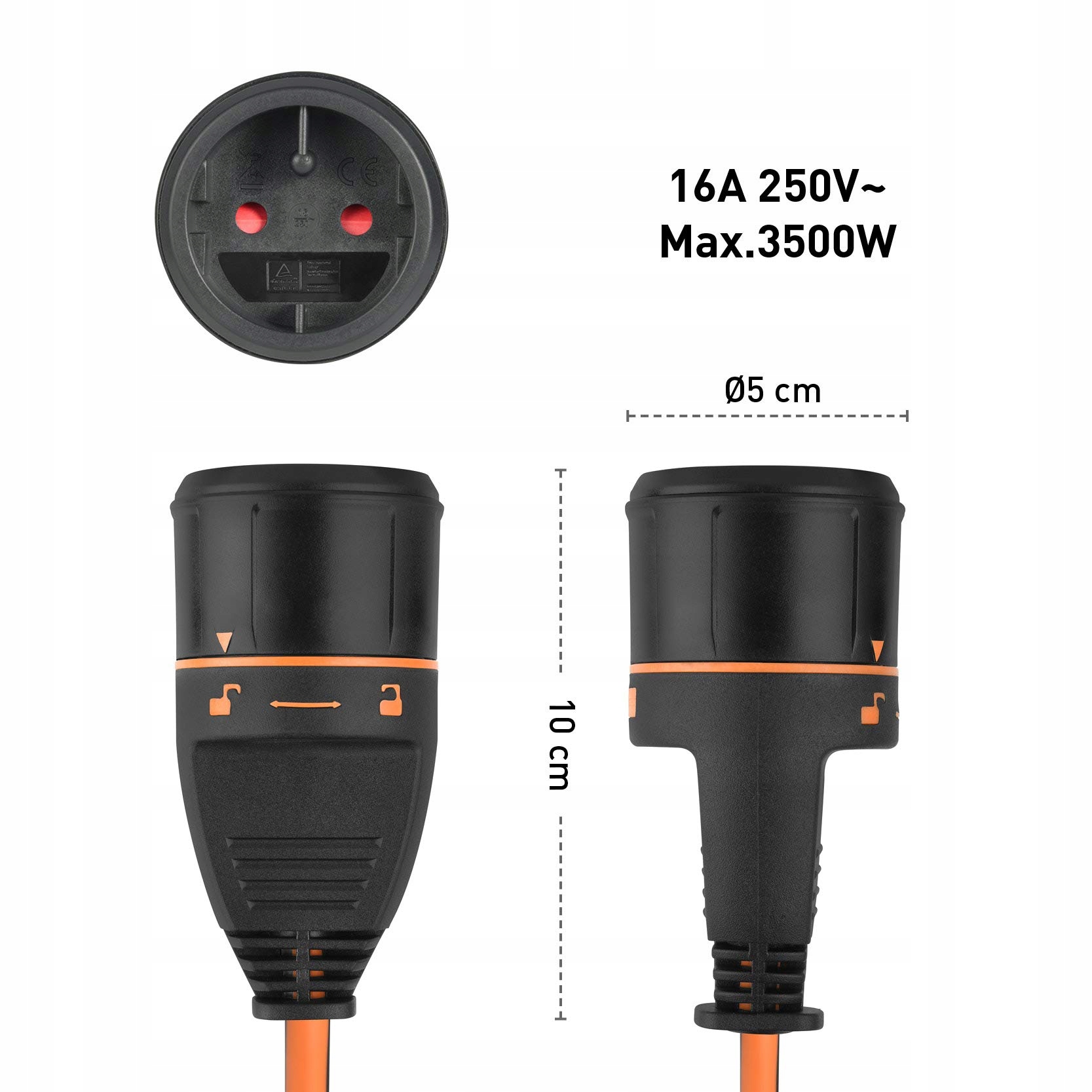 ELECTRALINE Kabel Bębnowy 40M 2x1.5 Z Gniazdem Electralock System Blokady — miniatura 6