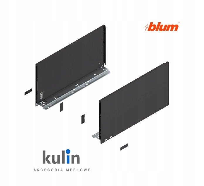 Blum 770F6002S Legrabox Pure, boky zásuvky o výšce „f“, Nl 600 mm, antracit