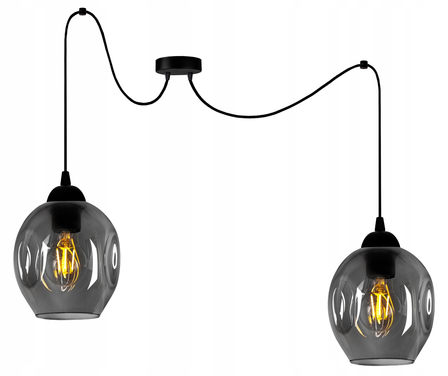 

Szklana Lampa Wisząca Sufitowa Żyrandol Pająk Kule