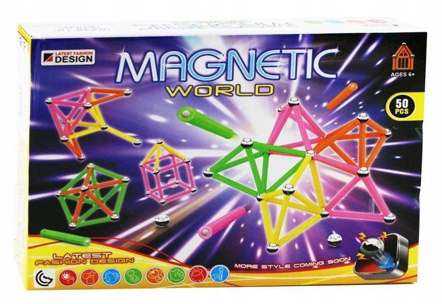

Klocki magnetyczne Magnetic World 50 el.