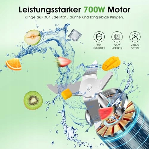 STANDMIXER Blender Do Smoothie 700W 1,5L Szklany Dzbanek 570ml Kubek — miniatura 2
